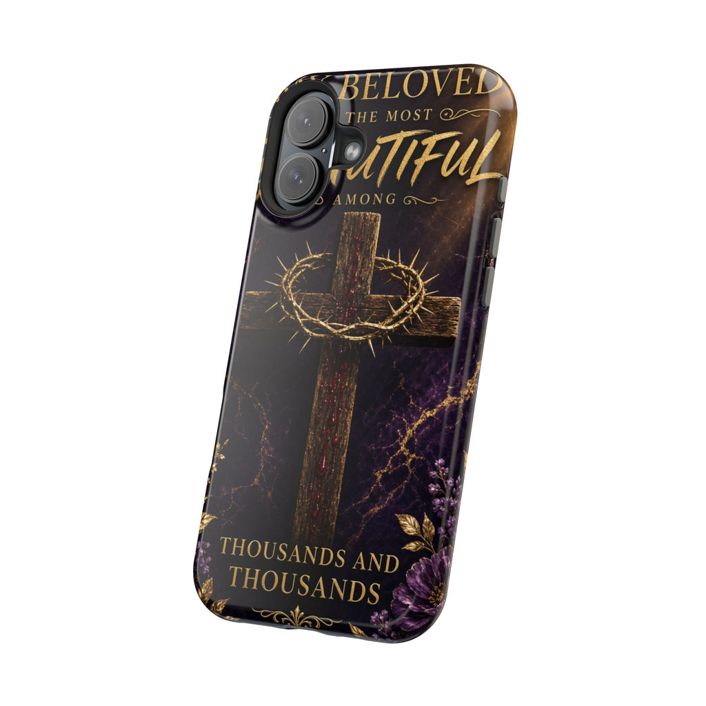 Christian Cross Magnetic Impact-Resistant Phone Case — "Beloved Most Beautiful" Scripture Design