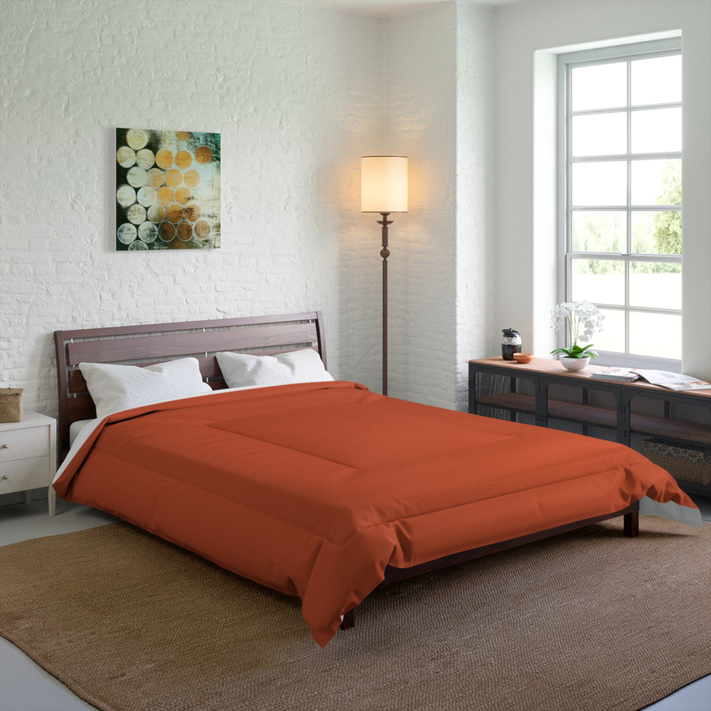 Solid Terracotta Comforter – Cozy Minimal Bedroom Bedding