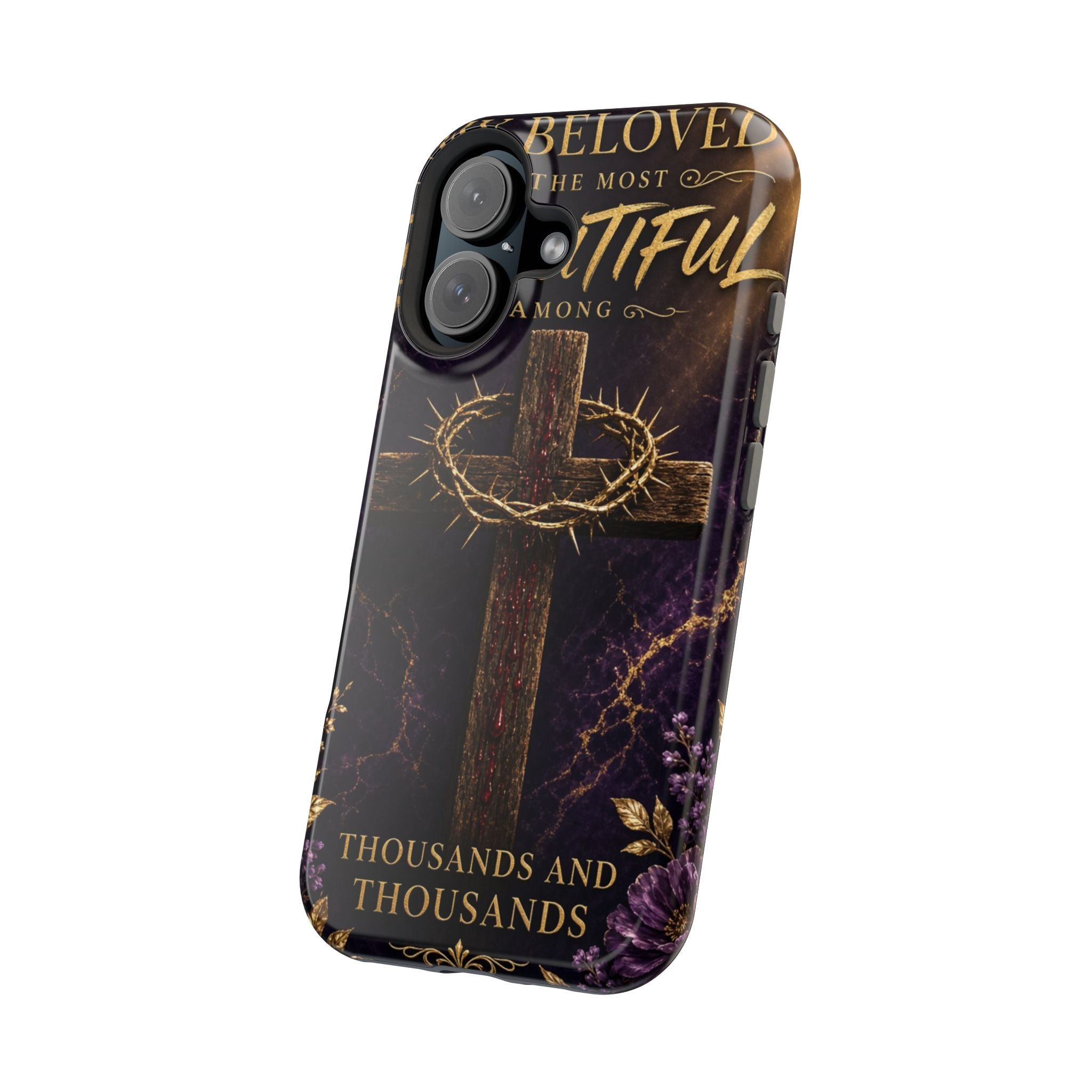 Christian Cross Magnetic Impact-Resistant Phone Case — "Beloved Most Beautiful" Scripture Design