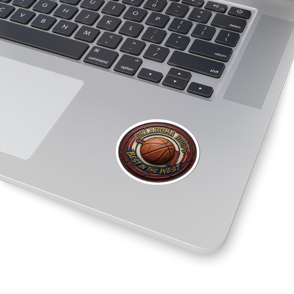 Oklahoma Hoops Kiss-Cut Sticker | Best in the West, vintage collegiate basketball