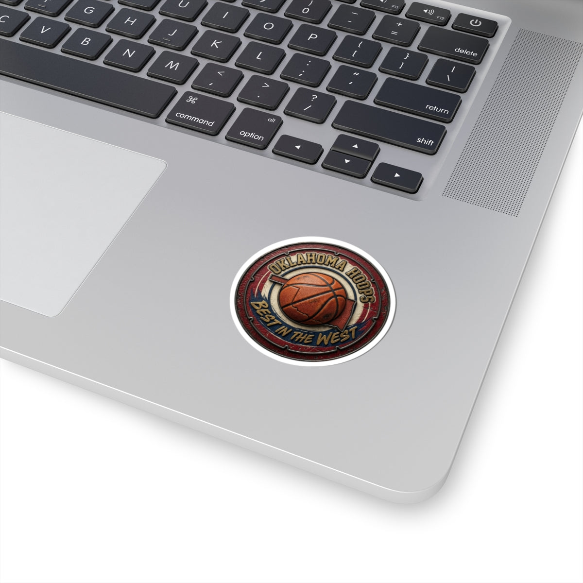 Oklahoma Hoops Kiss-Cut Sticker | Best in the West, vintage collegiate basketball
