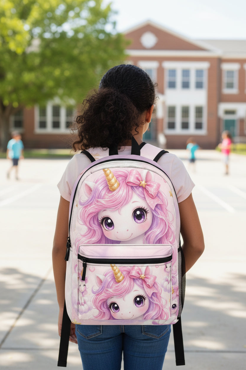 Cute Pink Unicorn Backpack — Kawaii Magical Pony School Bag
