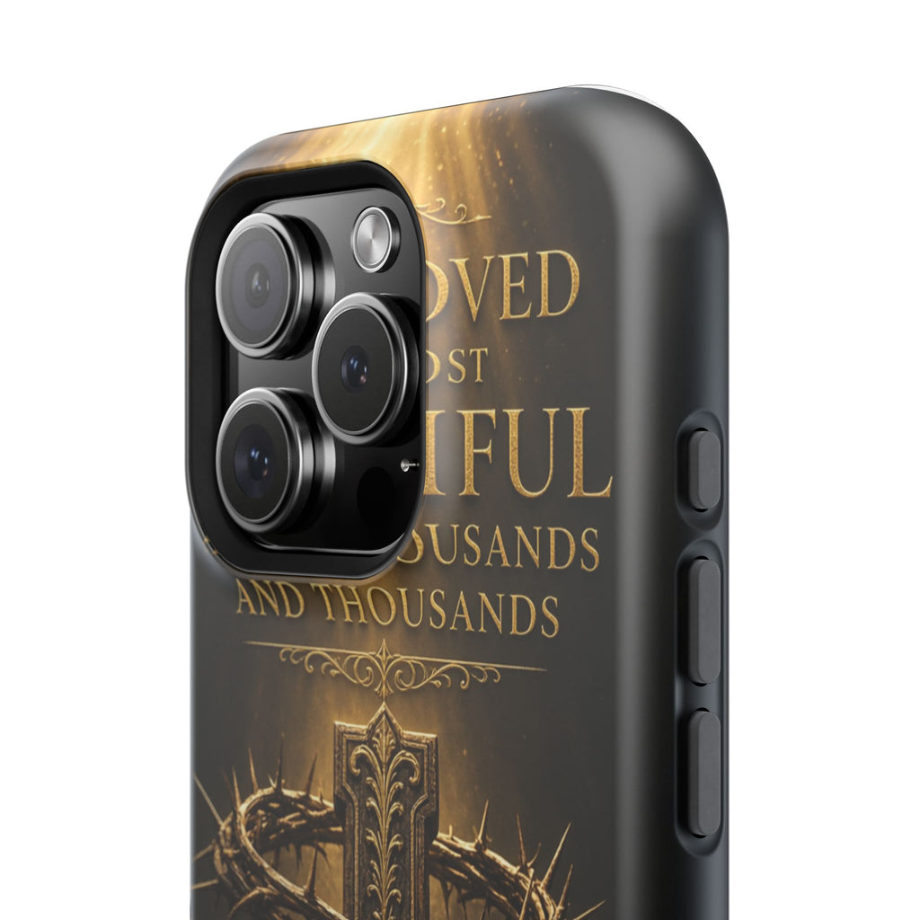 Magnetic Impact-Resistant Phone Case — "Most Beautiful" Cross with Crown of Thorns