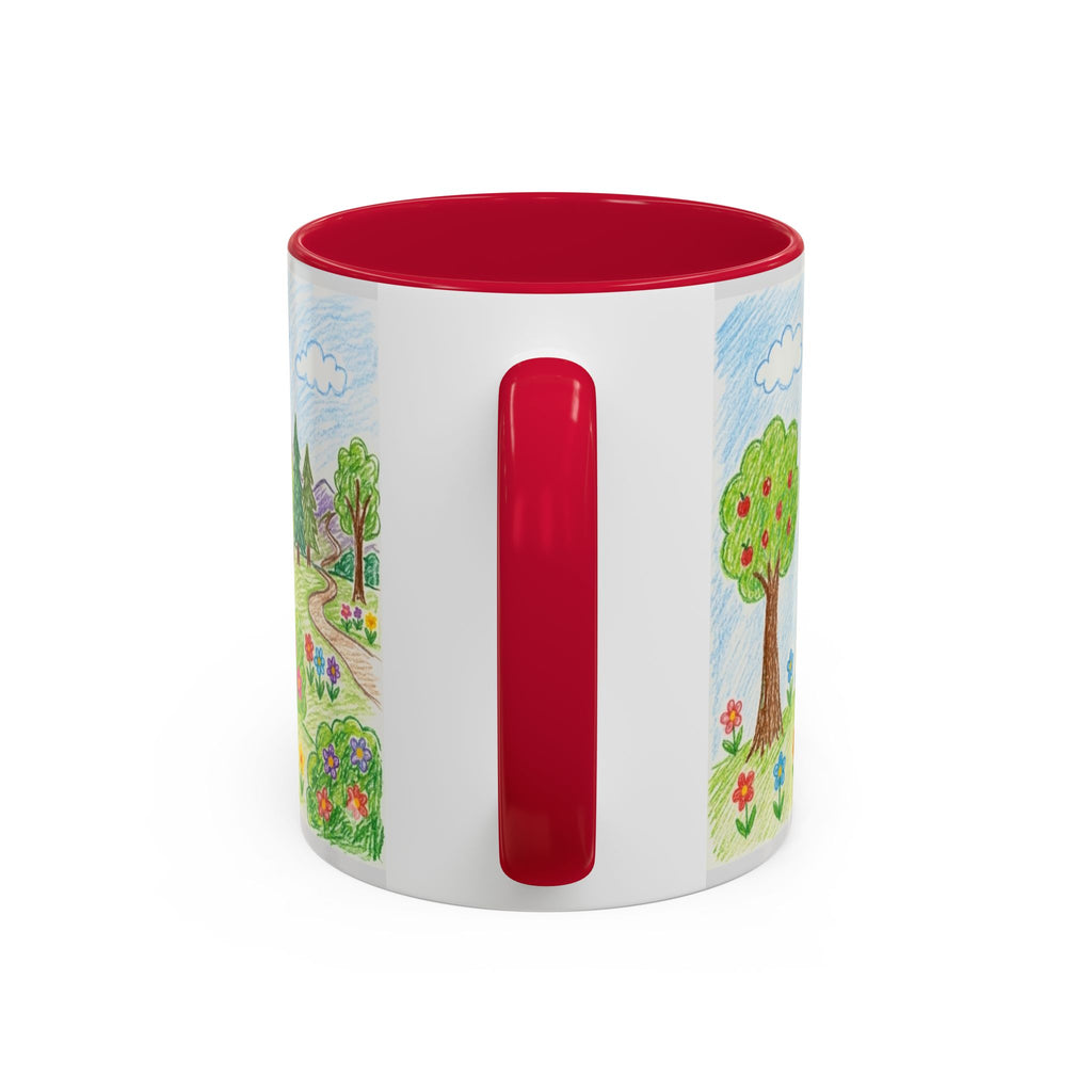 Crayon Family Home Drawing Mug | Colorful Ceramic Coffee Cup