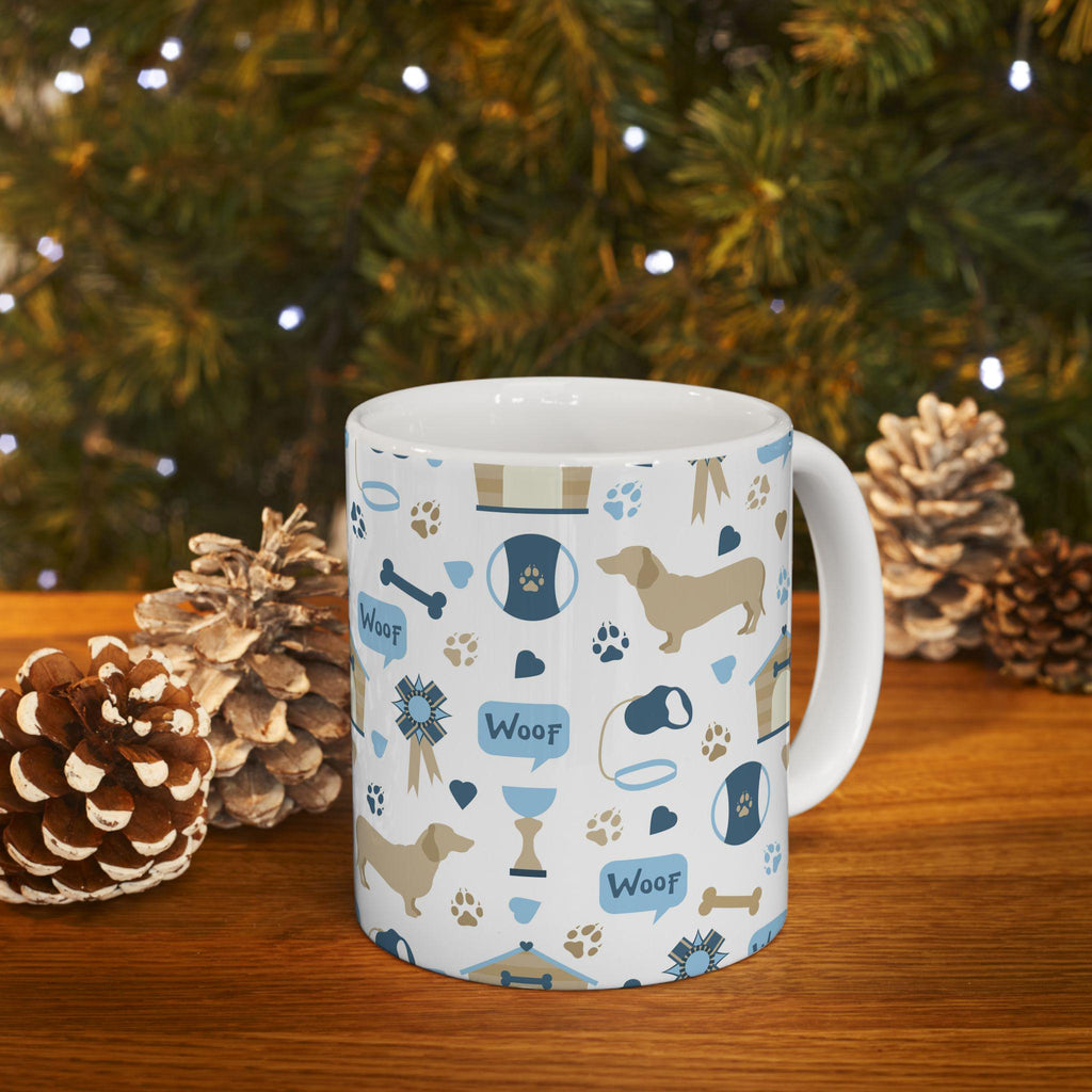 Whimsical Dog Art Coffee Mug | Colorful Dog Lover Gift, Vibrant Ceramic Cup for Pet Parents & Dog Moms