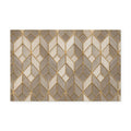 Geometric Gold Tile Washable Rug