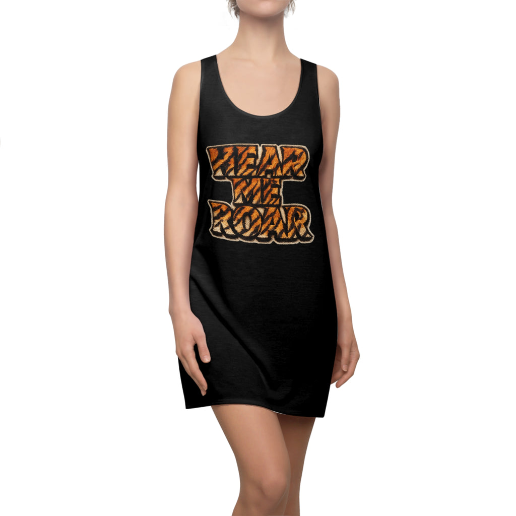 Racerback Dress — "Wear The Roar" Leopard Print Graphic