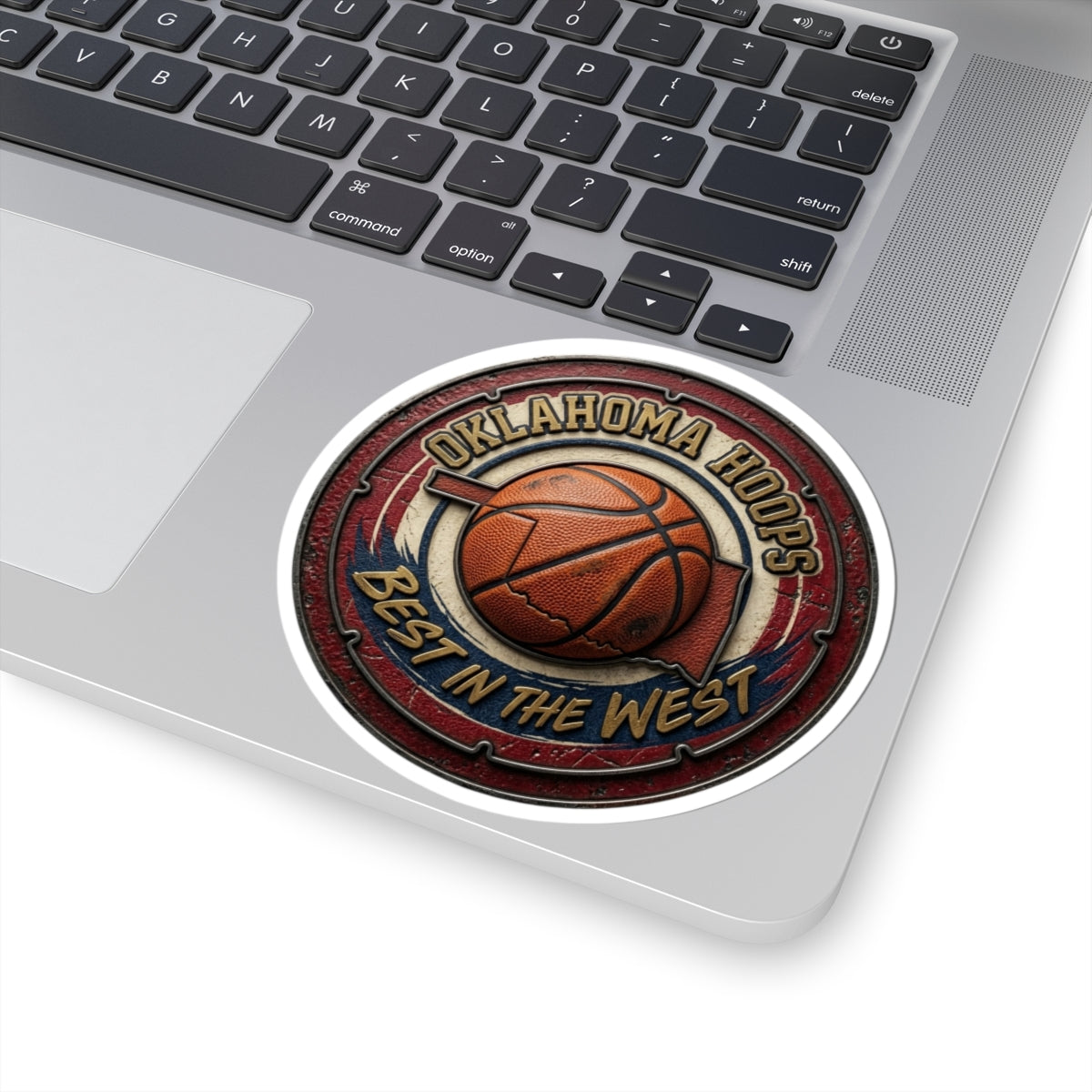 Oklahoma Hoops Kiss-Cut Sticker | Best in the West, vintage collegiate basketball