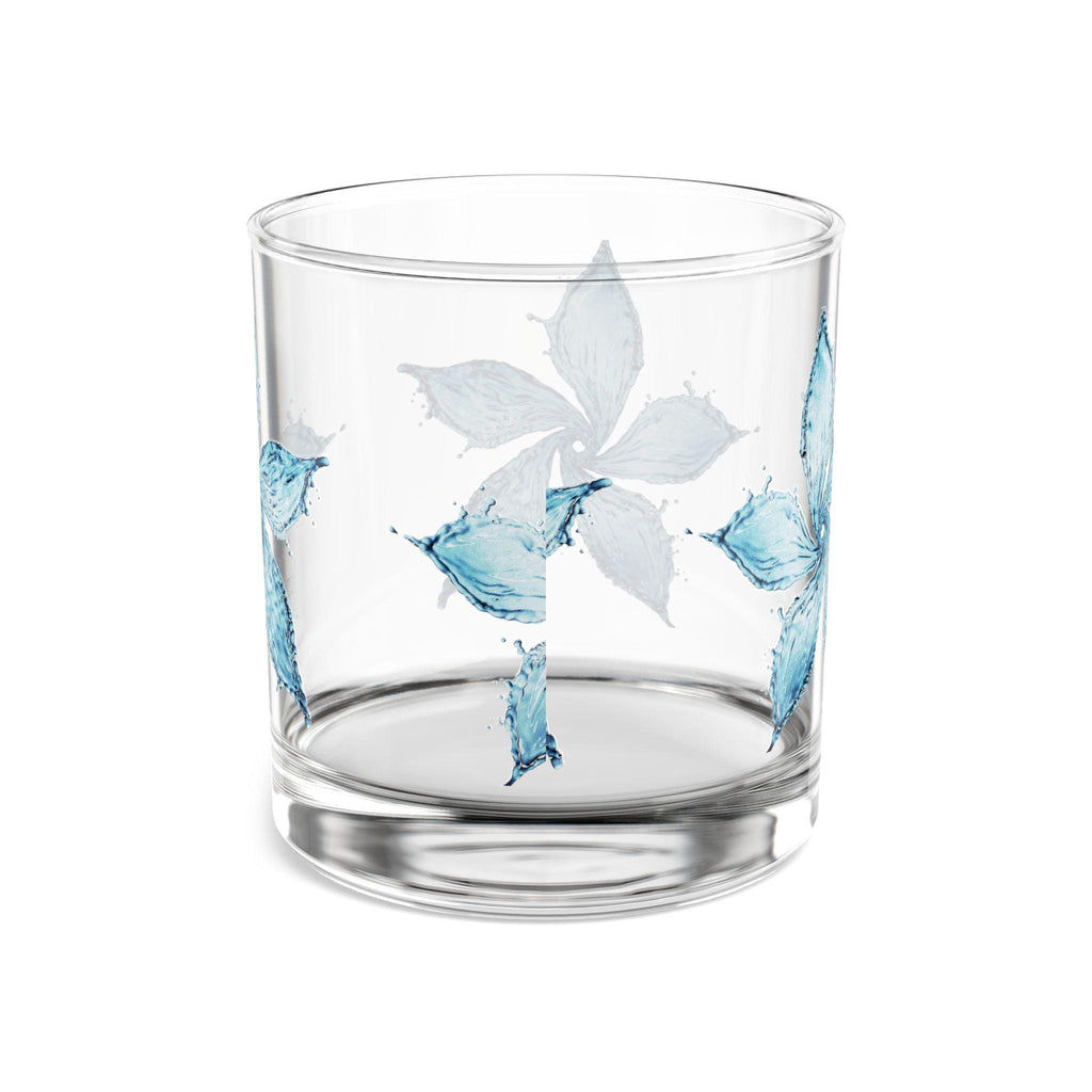Vaso de Cristal Floral Rocks 10oz - Cristalería Estética de Flores, Vaso para Cócteles y Whisky, Regalo de Lujo para Mujer