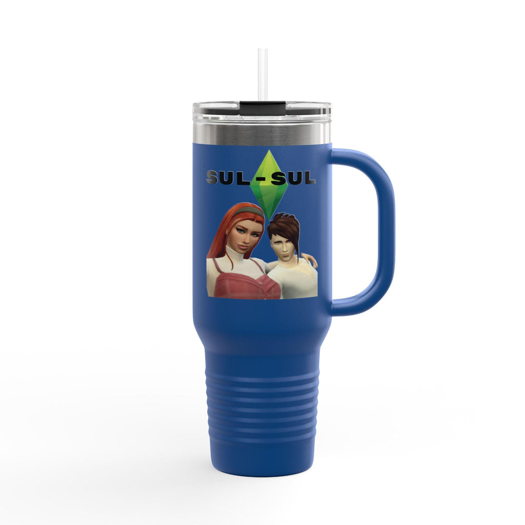 Personalized Sims Themed 40oz Insulated Tumbler | Cozy Gamer Gift, Plumbob Design Travel Mug, Custom Text for Sims Fans