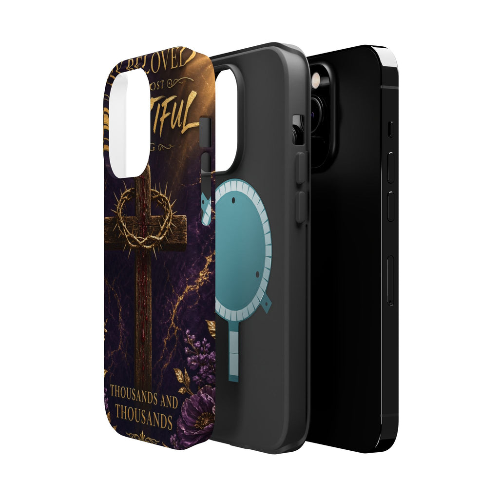 Christian Cross Magnetic Impact-Resistant Phone Case — "Beloved Most Beautiful" Scripture Design