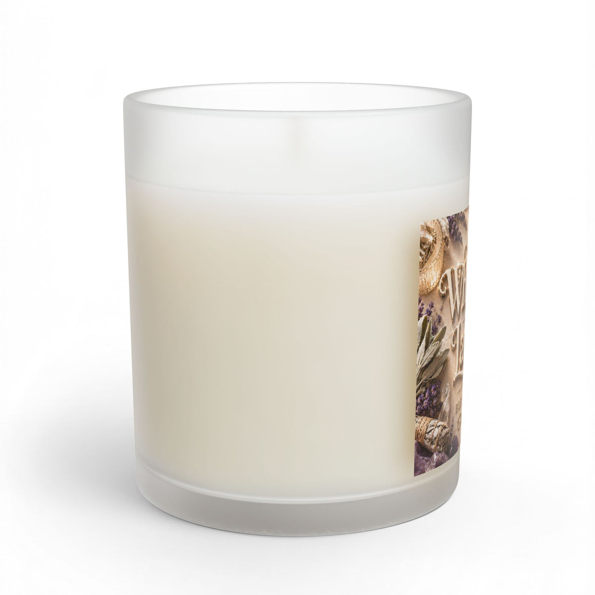 White Sage & Lavender Glass Candle — 11oz Aromatherapy Soy Candle for Relaxation, Cleansing, Gift