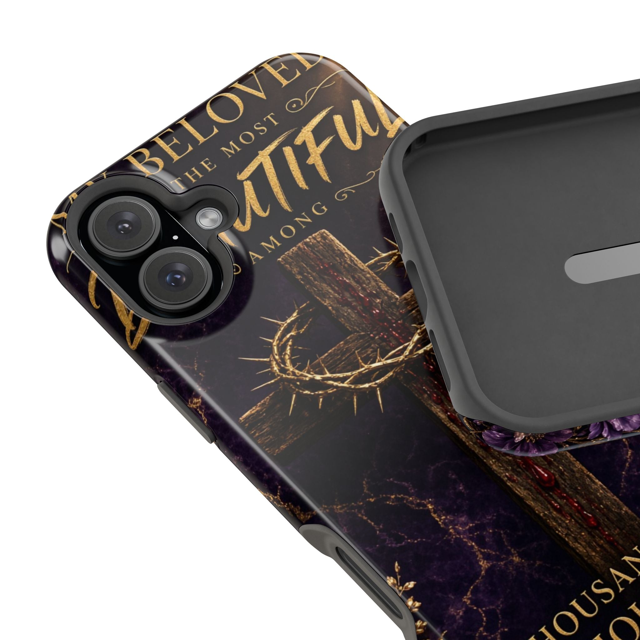 Christian Cross Magnetic Impact-Resistant Phone Case — "Beloved Most Beautiful" Scripture Design