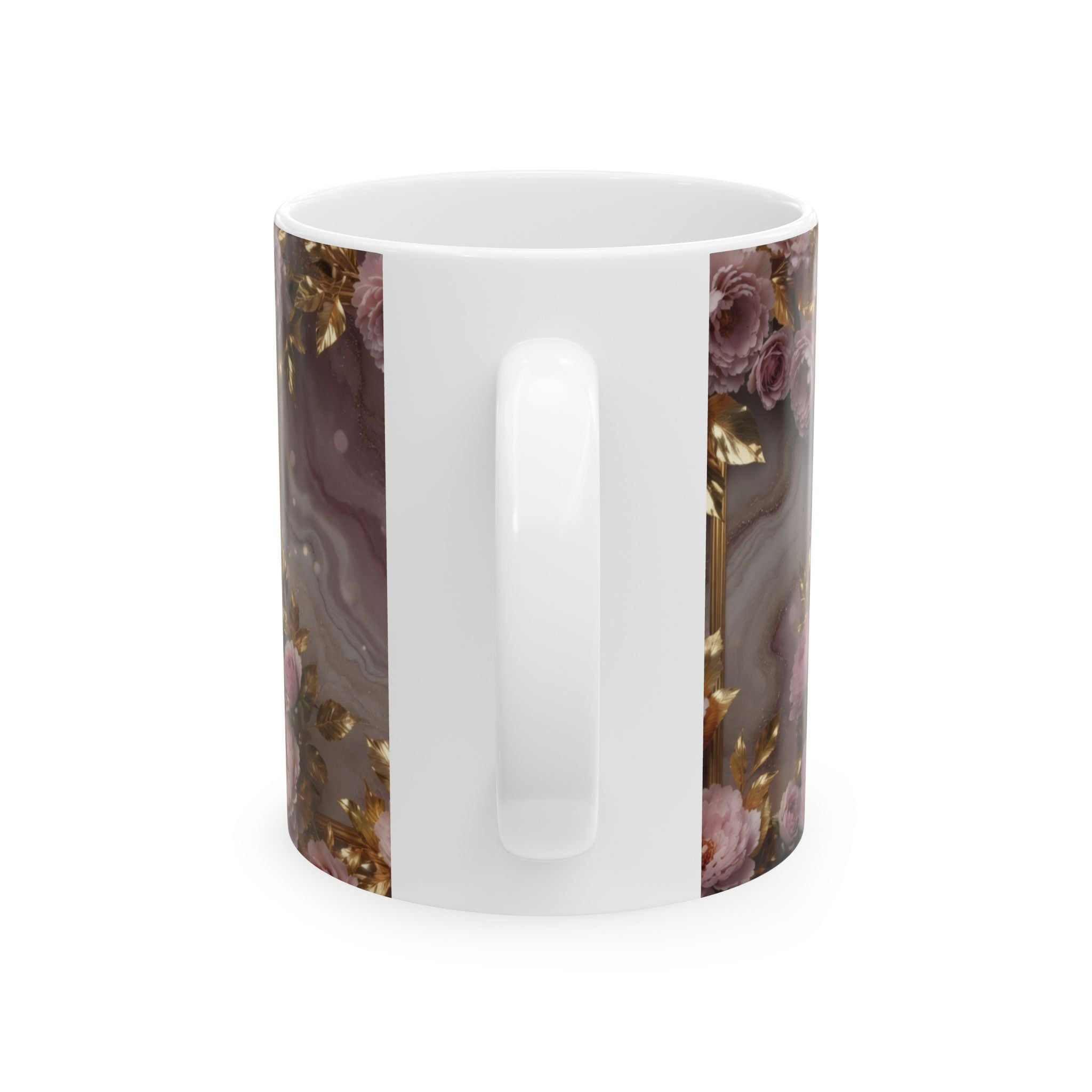 Best Teacher Mrs Santiago Mug | Floral Marble Personalized Ceramic