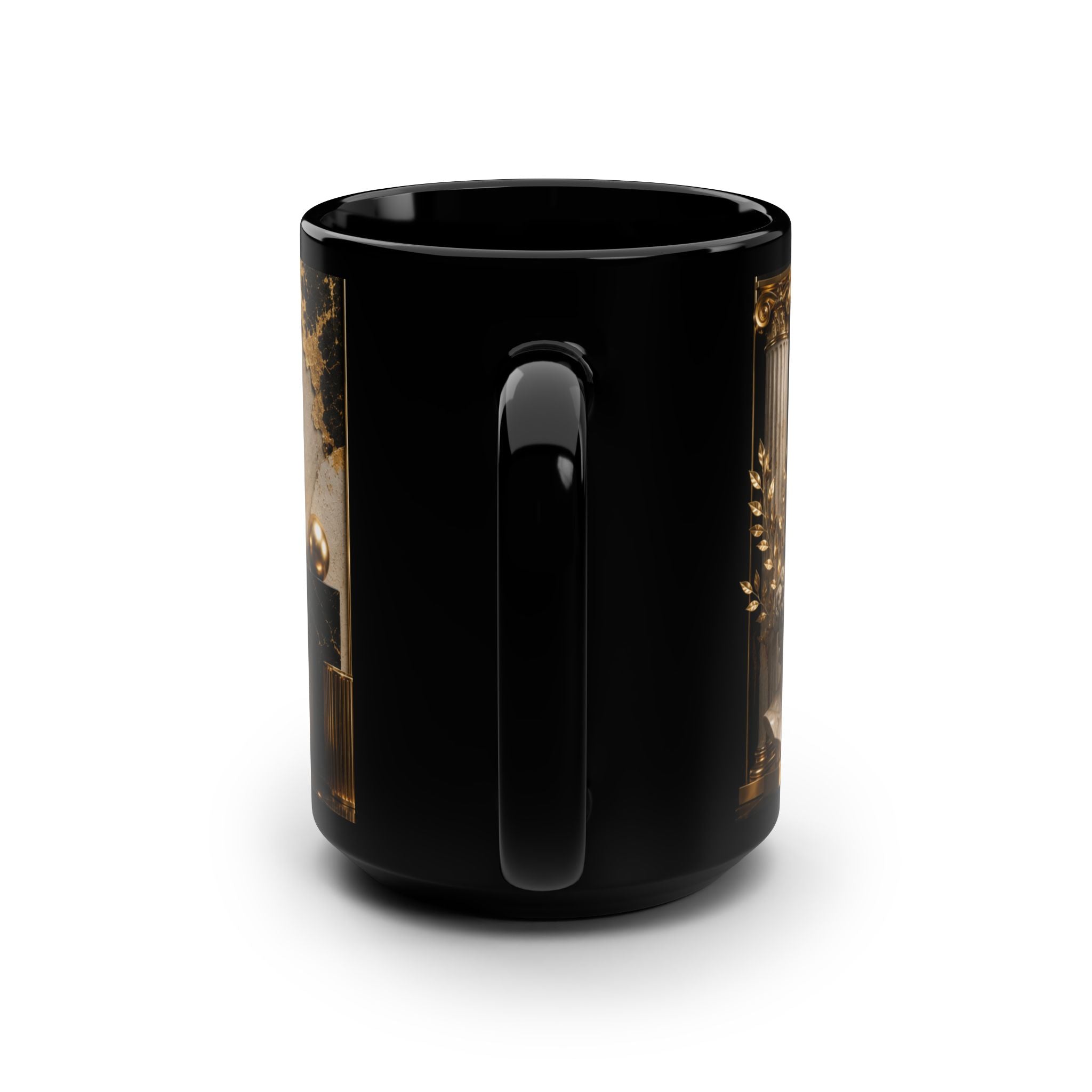 Black 15oz Mug — 'BlessedGirl77' Gold Museum Logo Coffee Cup