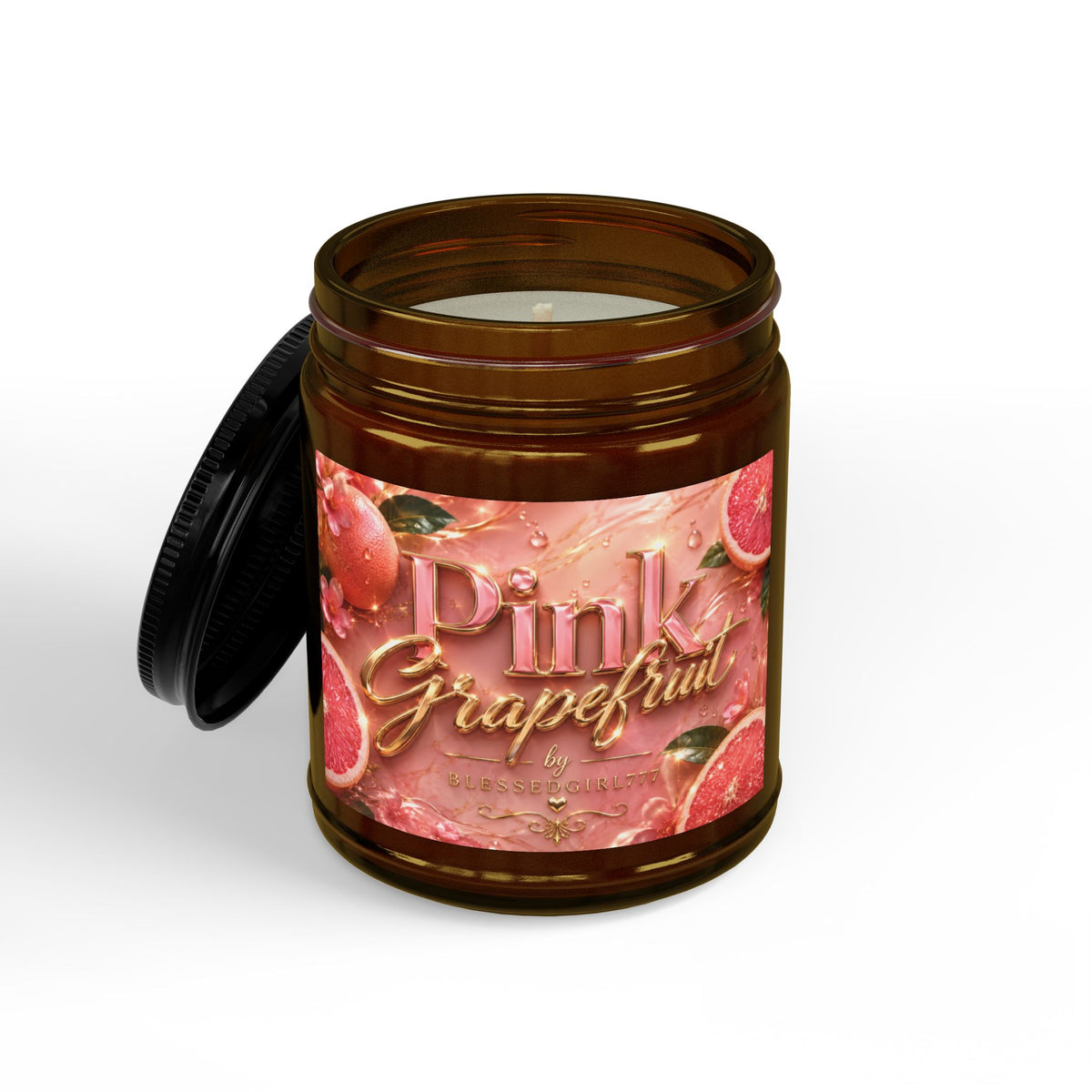 Pink Grapefruit Soy Candle — Scented Jar Candle (4oz & 9oz)