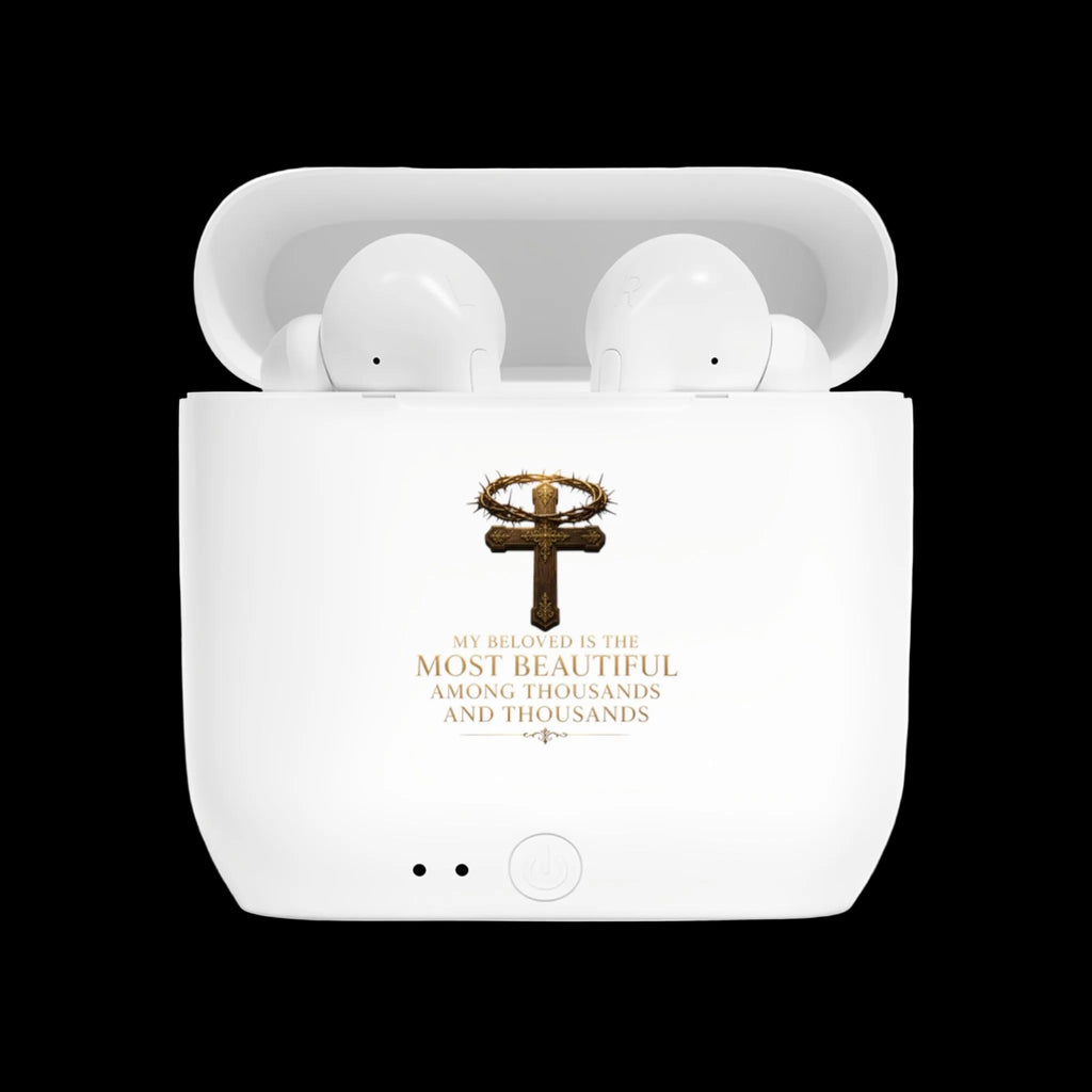 Wireless Earbuds — 'My Beloved Is the Most Beautiful' Crown Design