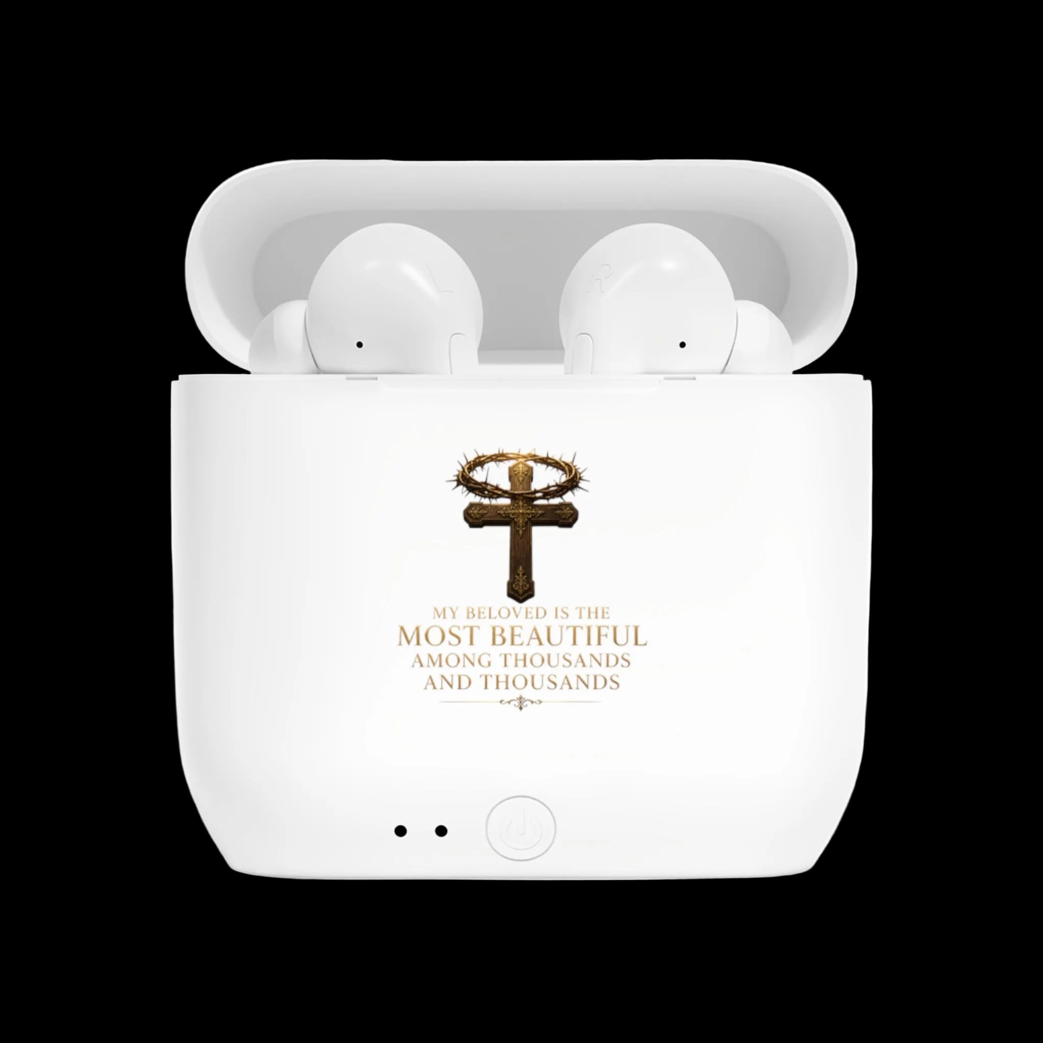 Wireless Earbuds — 'My Beloved Is the Most Beautiful' Crown Design