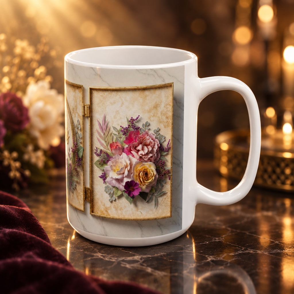 Happy Mother's Day Floral Wreath Mug | Ceramic 11oz & 15oz