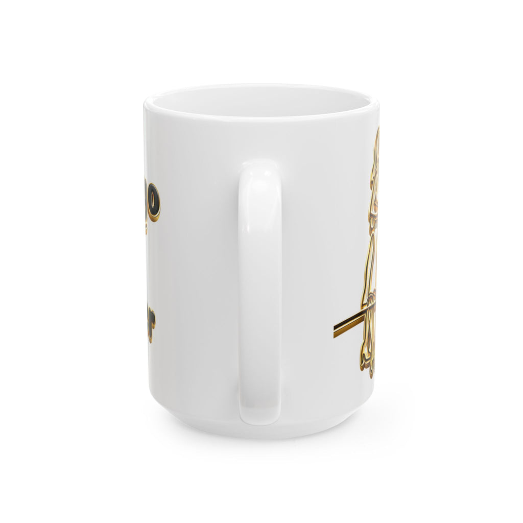 Gold Heart Arrow Romance Mug | Ceramic Coffee Cup