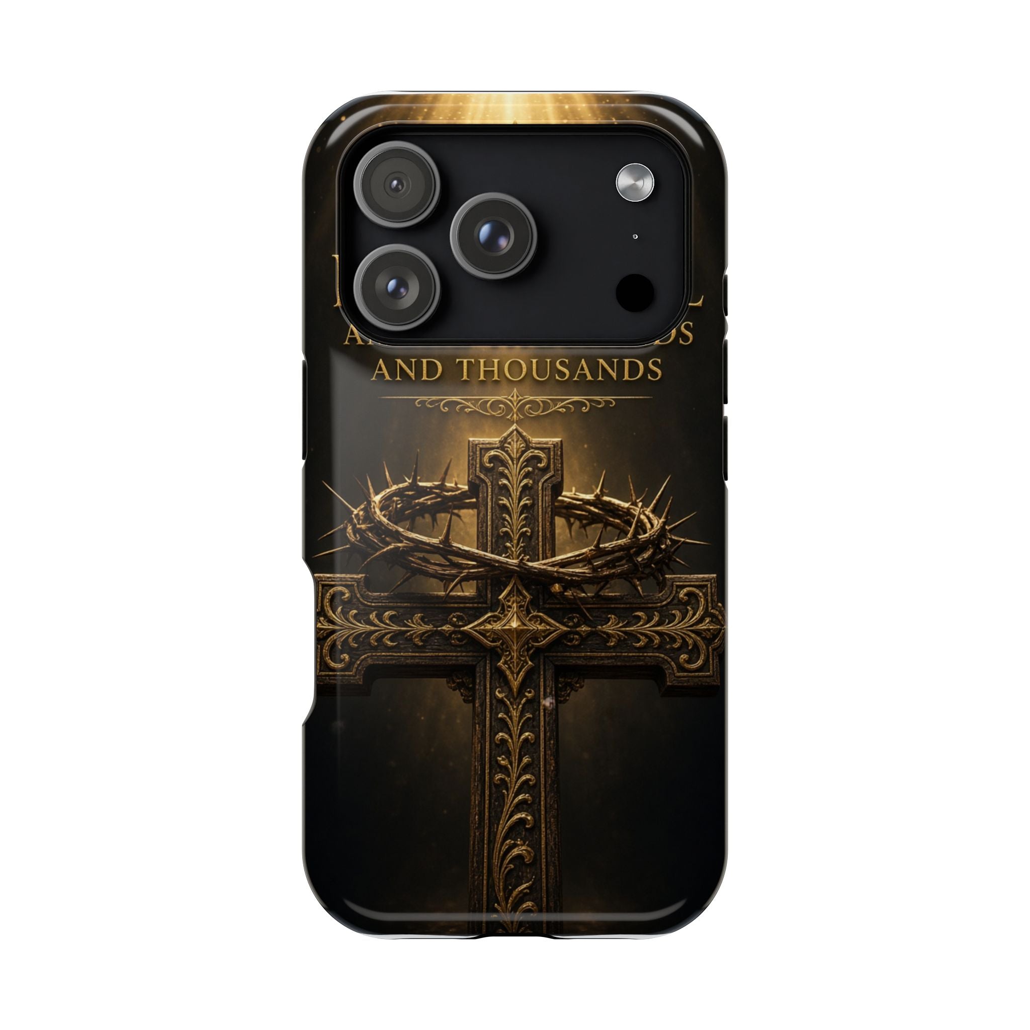 Magnetic Impact-Resistant Phone Case — "Most Beautiful" Cross with Crown of Thorns