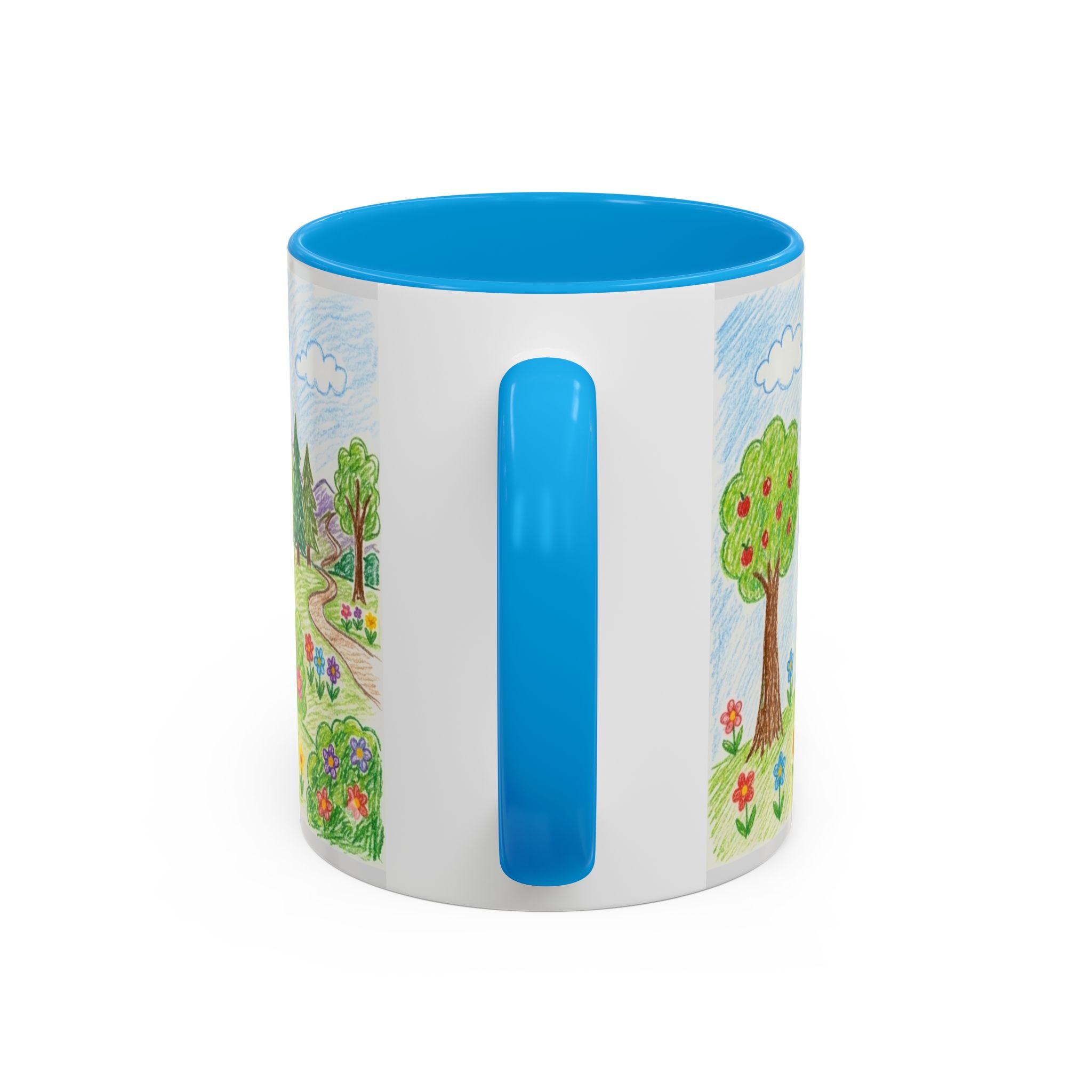 Crayon Family Home Drawing Mug | Colorful Ceramic Coffee Cup