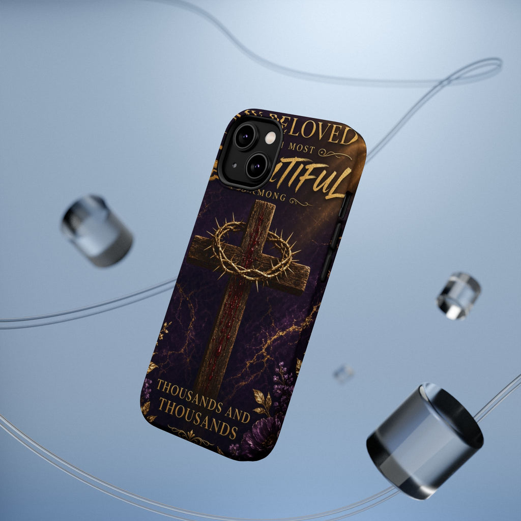 Christian Cross Magnetic Impact-Resistant Phone Case — "Beloved Most Beautiful" Scripture Design