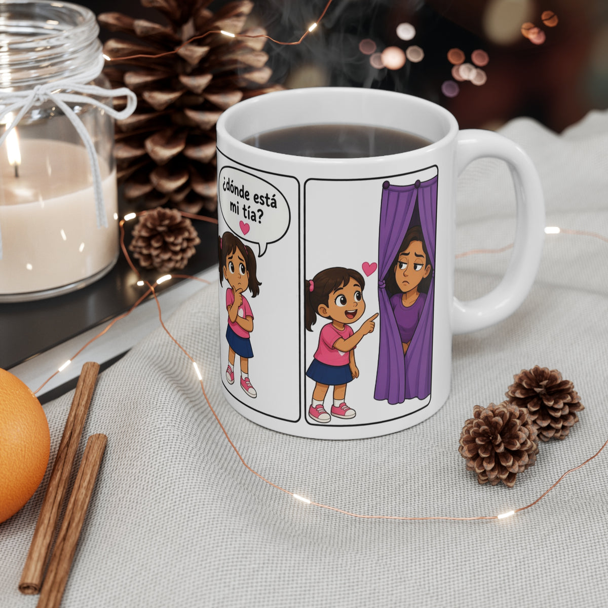 ¿Dónde Está Mi Tía? Tiiiiiaaaa — Funny Spanish Aunt Gift Mug