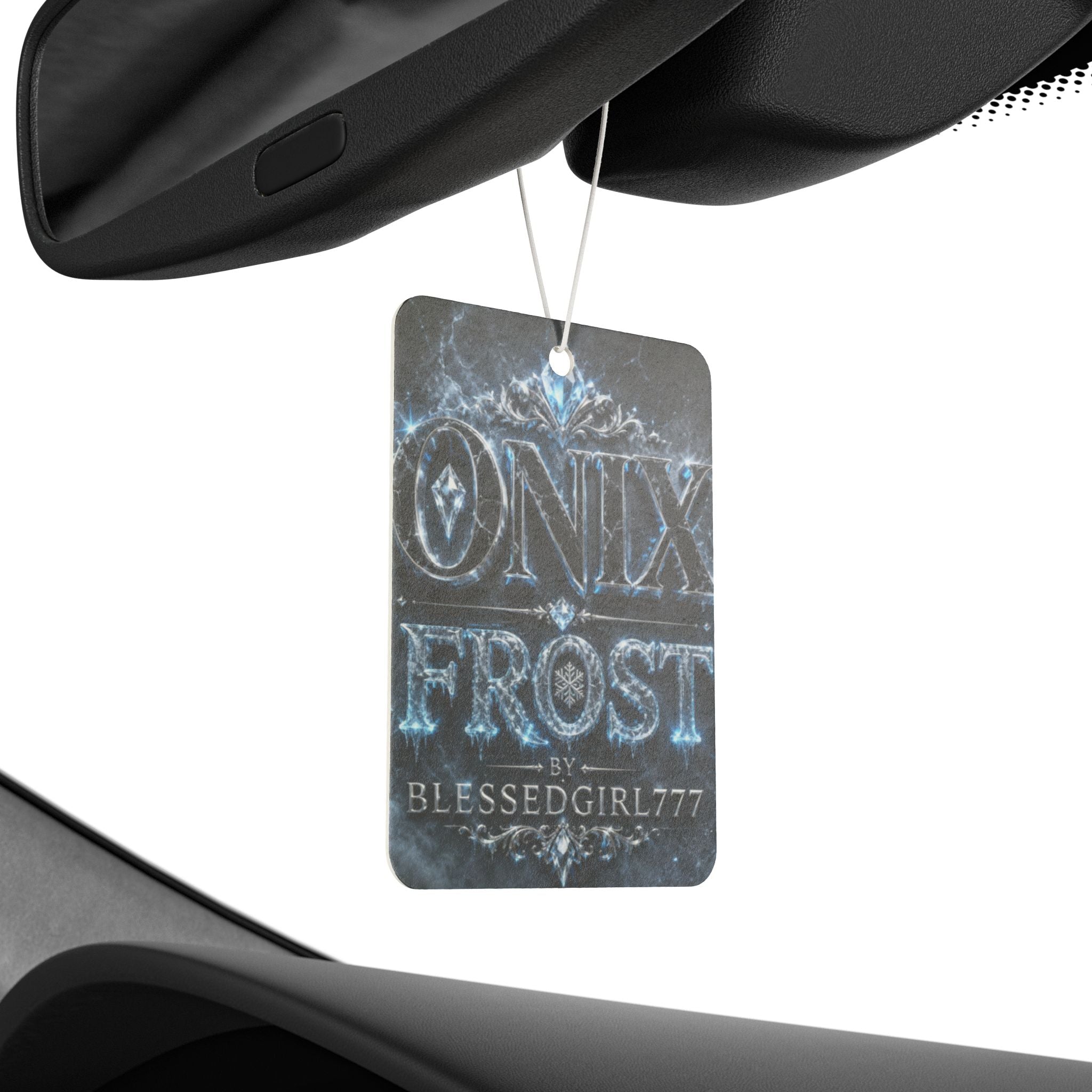 Onyx Frost Car Air Freshener — Frosty Logo Scented Ornament
