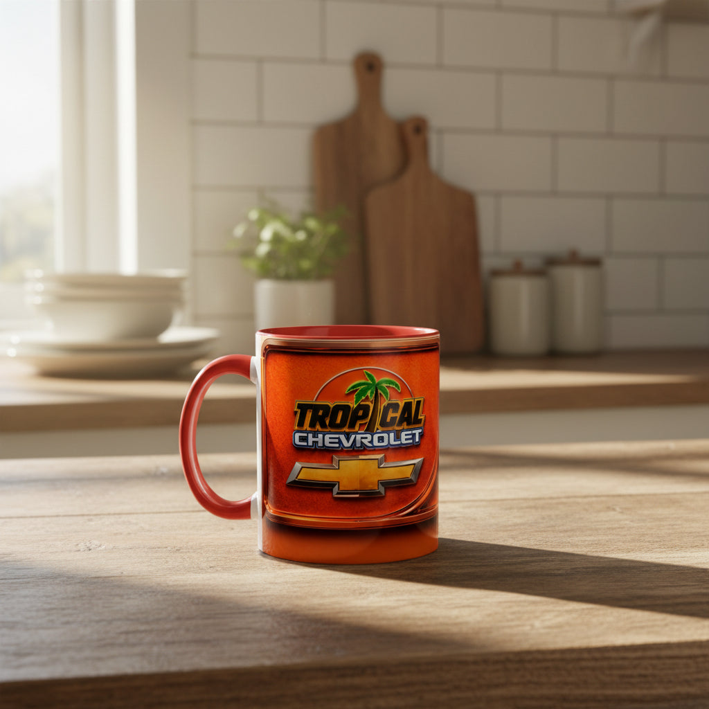 Personalized Karina Coffee Mug – Red Accent Ceramic Mug (11/15oz)