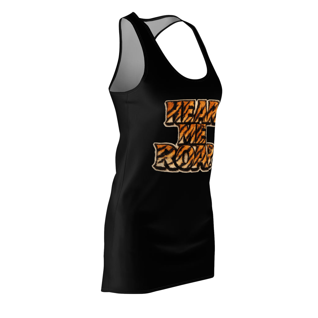 Racerback Dress — "Wear The Roar" Leopard Print Graphic
