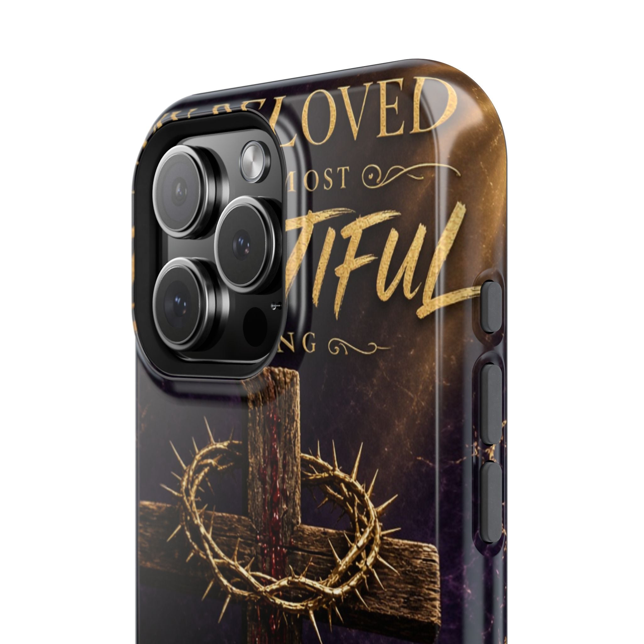 Christian Cross Magnetic Impact-Resistant Phone Case — "Beloved Most Beautiful" Scripture Design