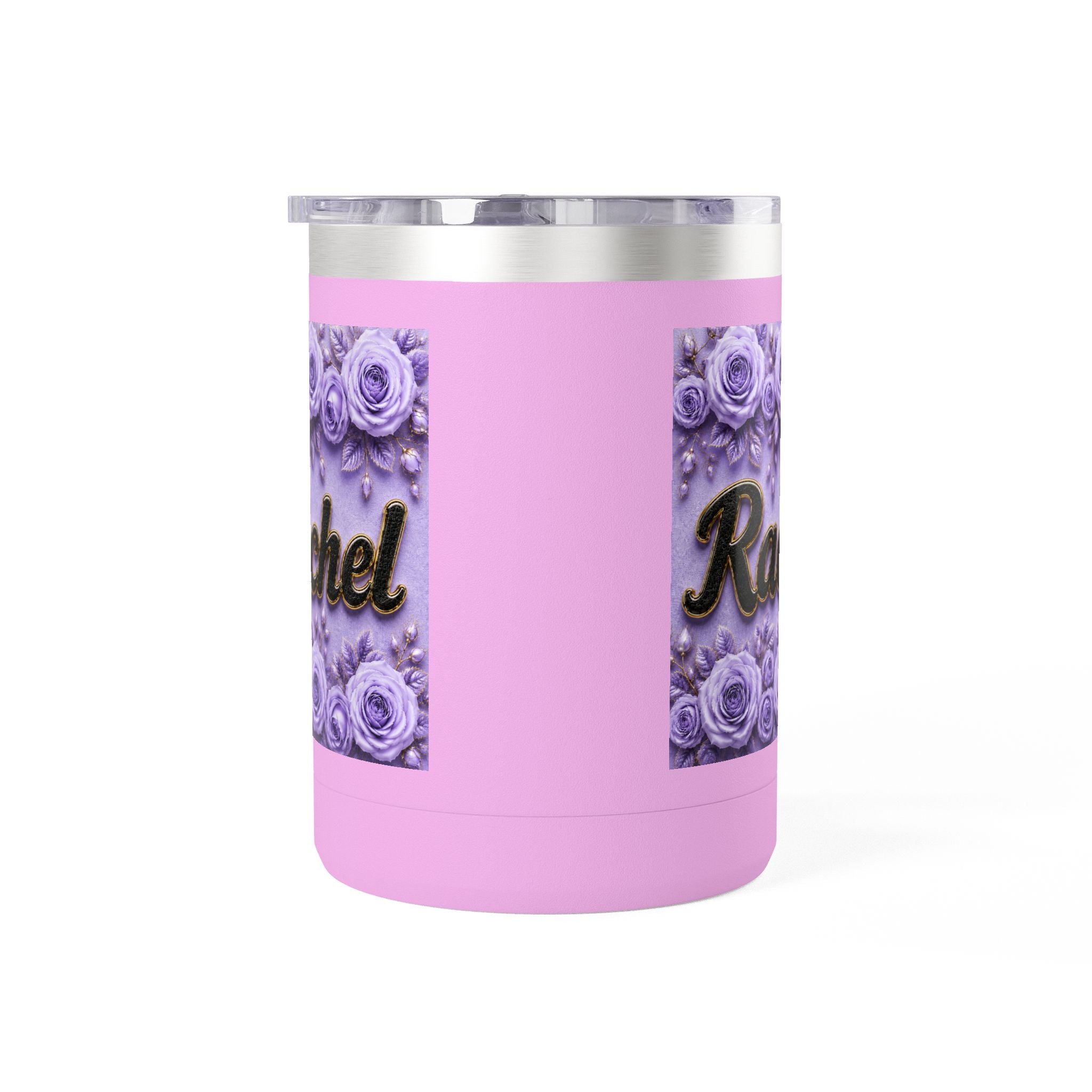 Personalized Rachel Floral 15oz Travel Mug — Insulated Coffee Tumbler