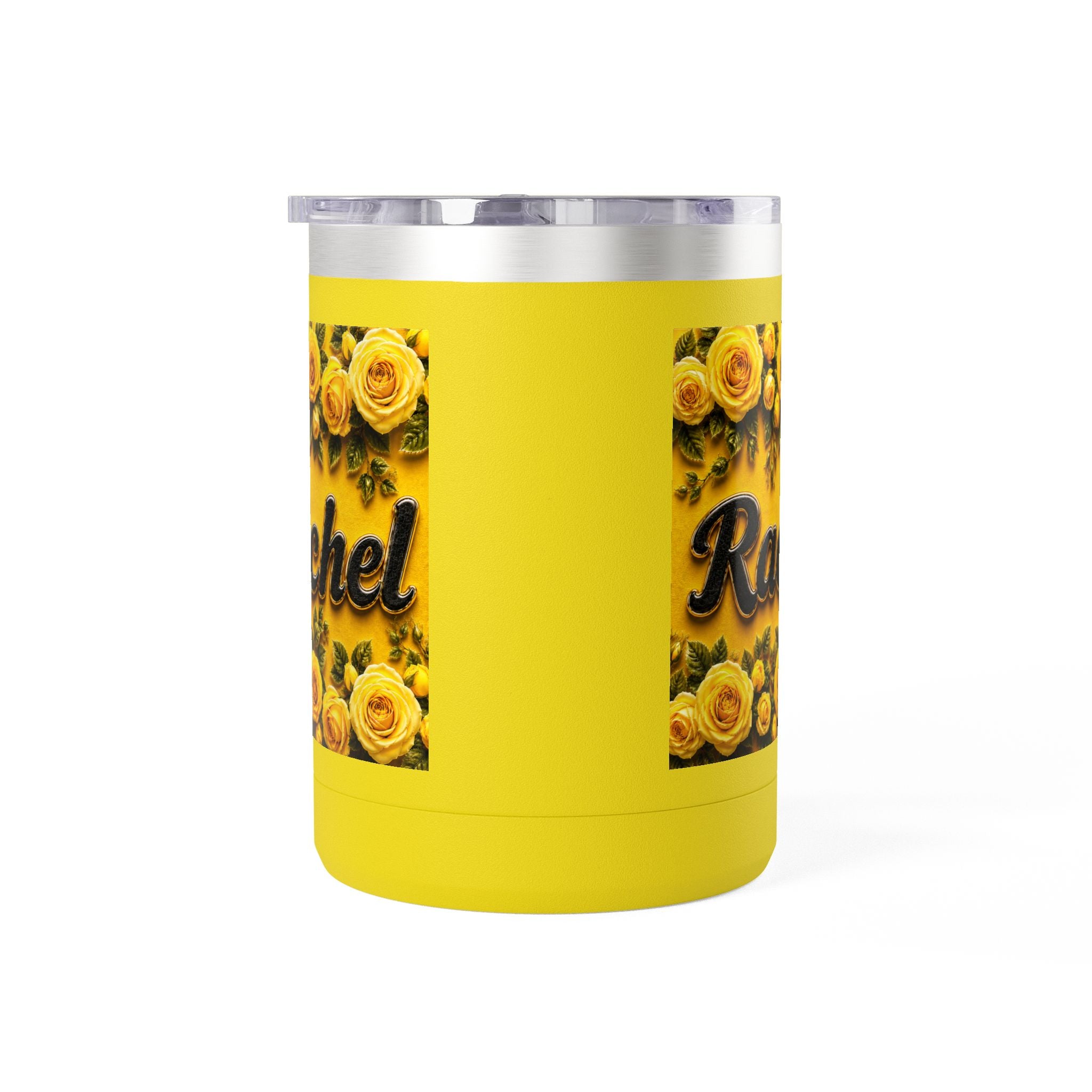 Personalized Rachel Floral 15oz Travel Mug — Insulated Coffee Tumbler