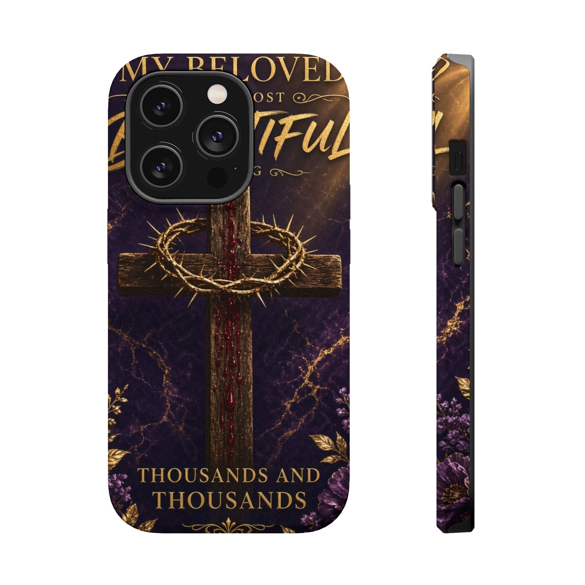 Christian Cross Magnetic Impact-Resistant Phone Case — "Beloved Most Beautiful" Scripture Design