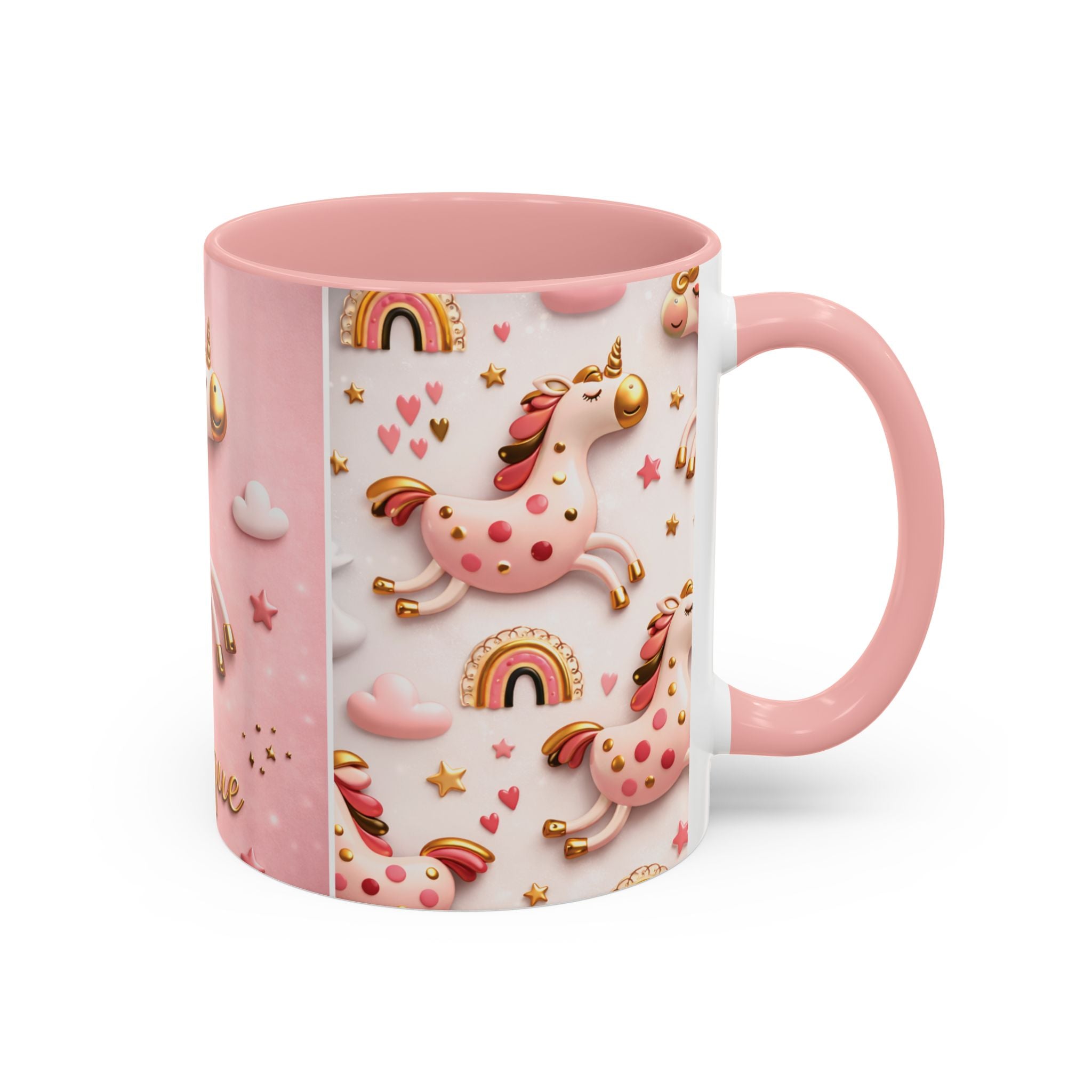 Unicorn 'Be Unique' Accent Coffee Mug – Pink 11/15oz