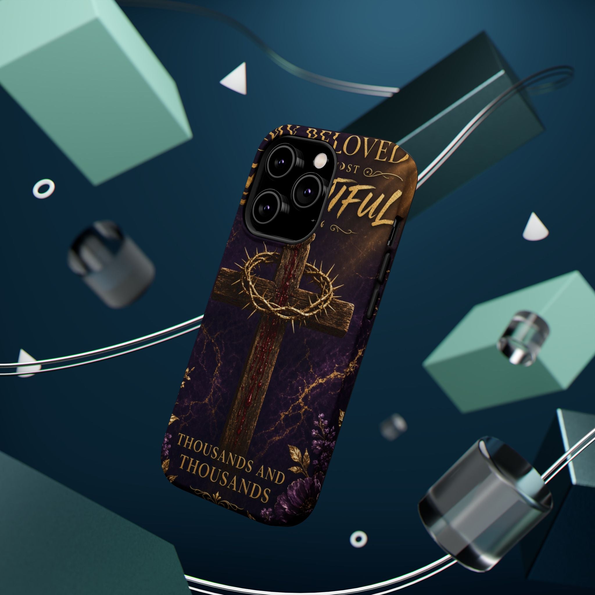 Christian Cross Magnetic Impact-Resistant Phone Case — "Beloved Most Beautiful" Scripture Design