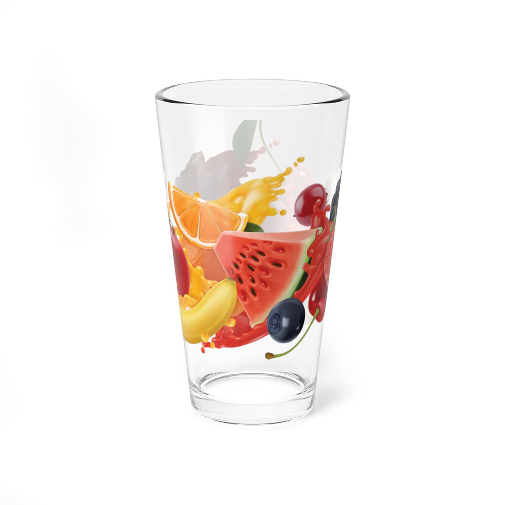 Vaso de Mezcla de Frutas Coloridas - Mixing Glass Estético para Cócteles, Jarra de Vidrio con Diseño de Frutas, Regalo para Bar en Casa