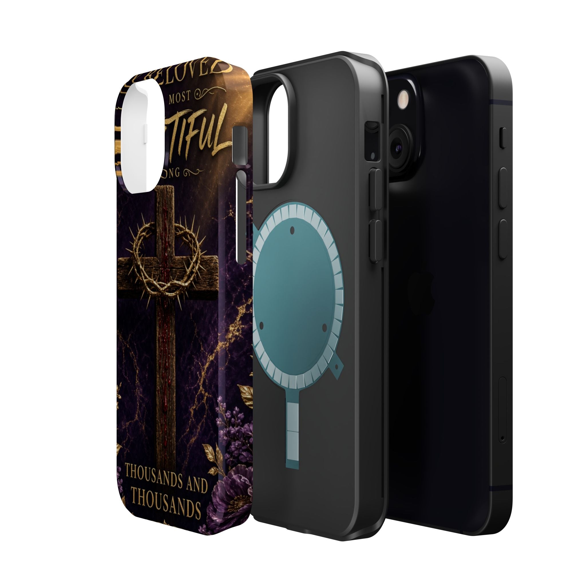 Christian Cross Magnetic Impact-Resistant Phone Case — "Beloved Most Beautiful" Scripture Design
