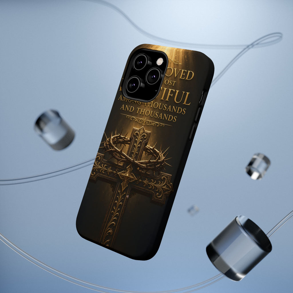 Magnetic Impact-Resistant Phone Case — "Most Beautiful" Cross with Crown of Thorns