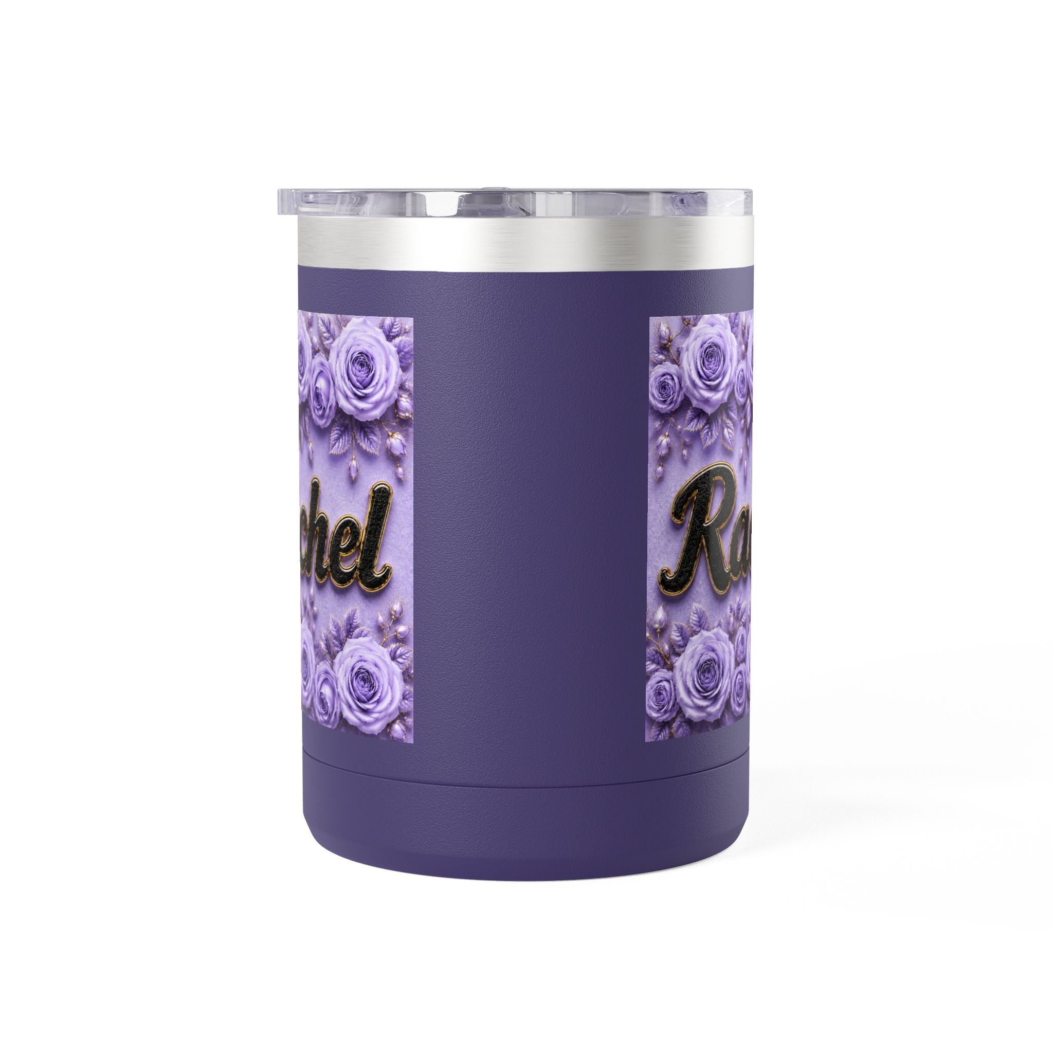 Personalized Rachel Floral 15oz Travel Mug — Insulated Coffee Tumbler