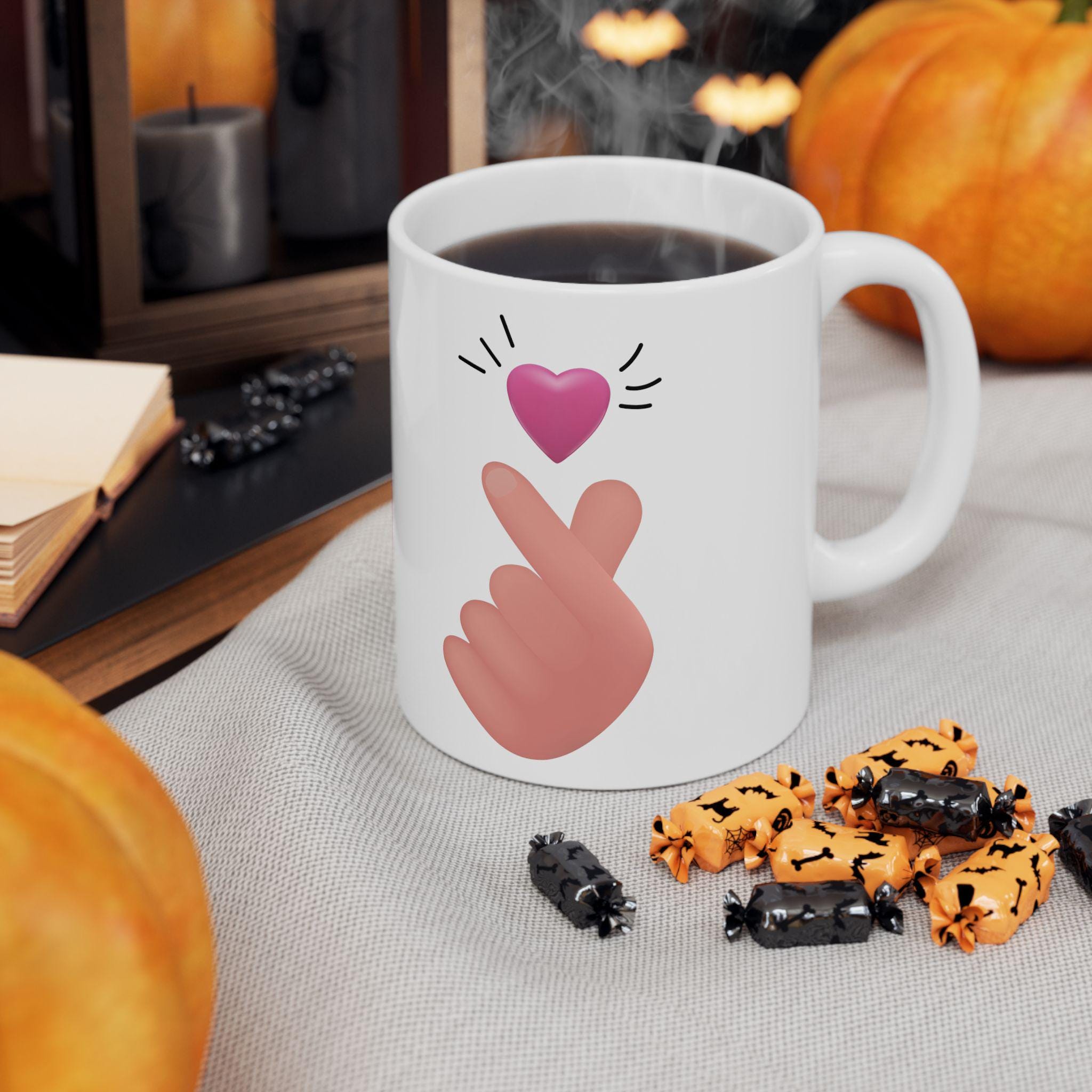 K-Pop Love Ceramic Mug, Cute Coffee Cup for Fans, Gifts for Birthdays, Holidays, Valentine's Day, 11oz, 15oz
