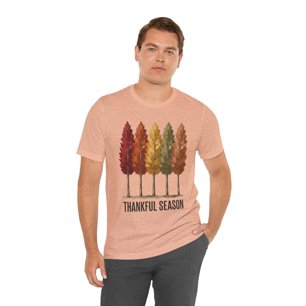 Thankful Season Autumn Trees T-Shirt | Thanksgiving Fall Tee
