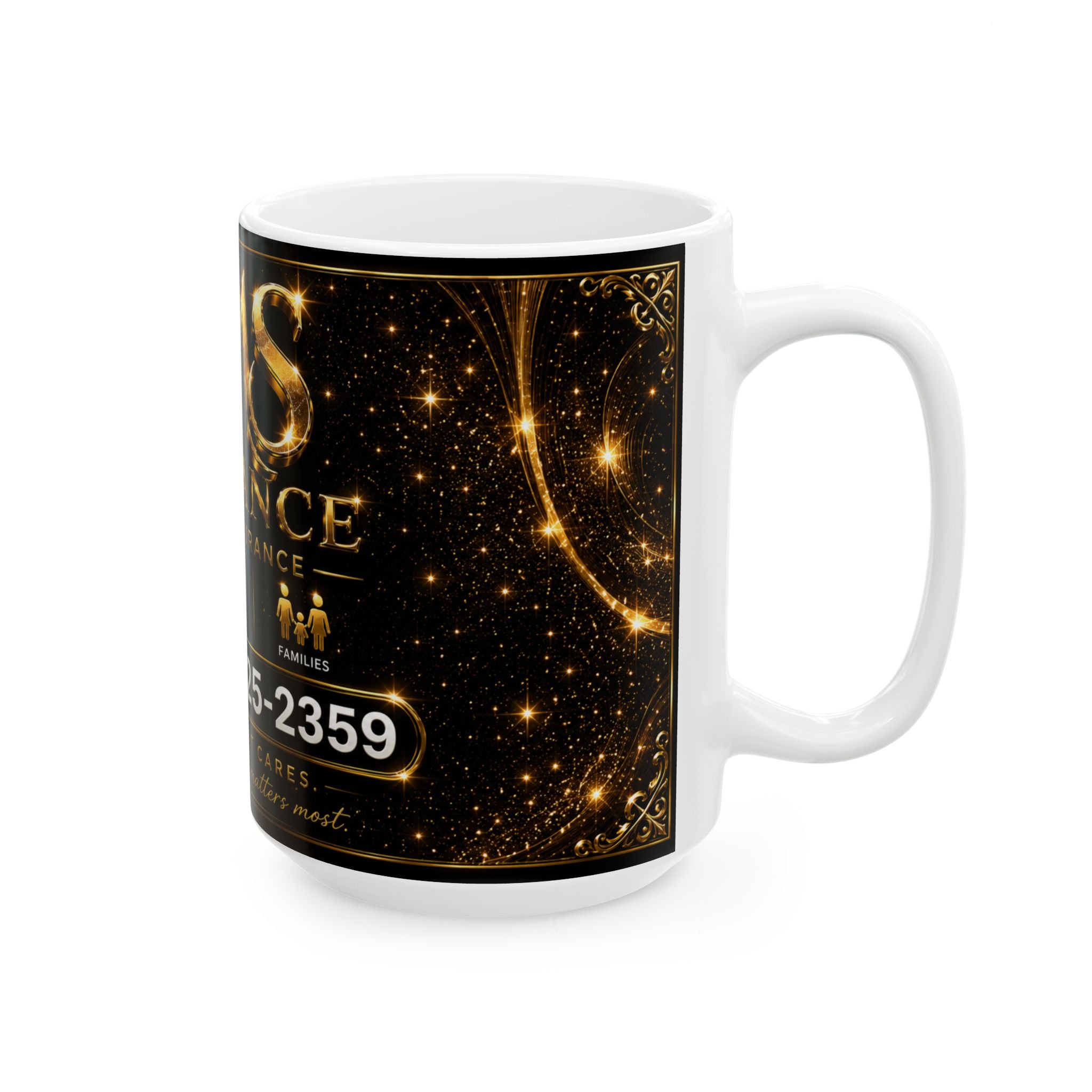 SMS Insurance Ceramic Mug — Branded Health Insurance Coffee Cup (11oz, 15oz)