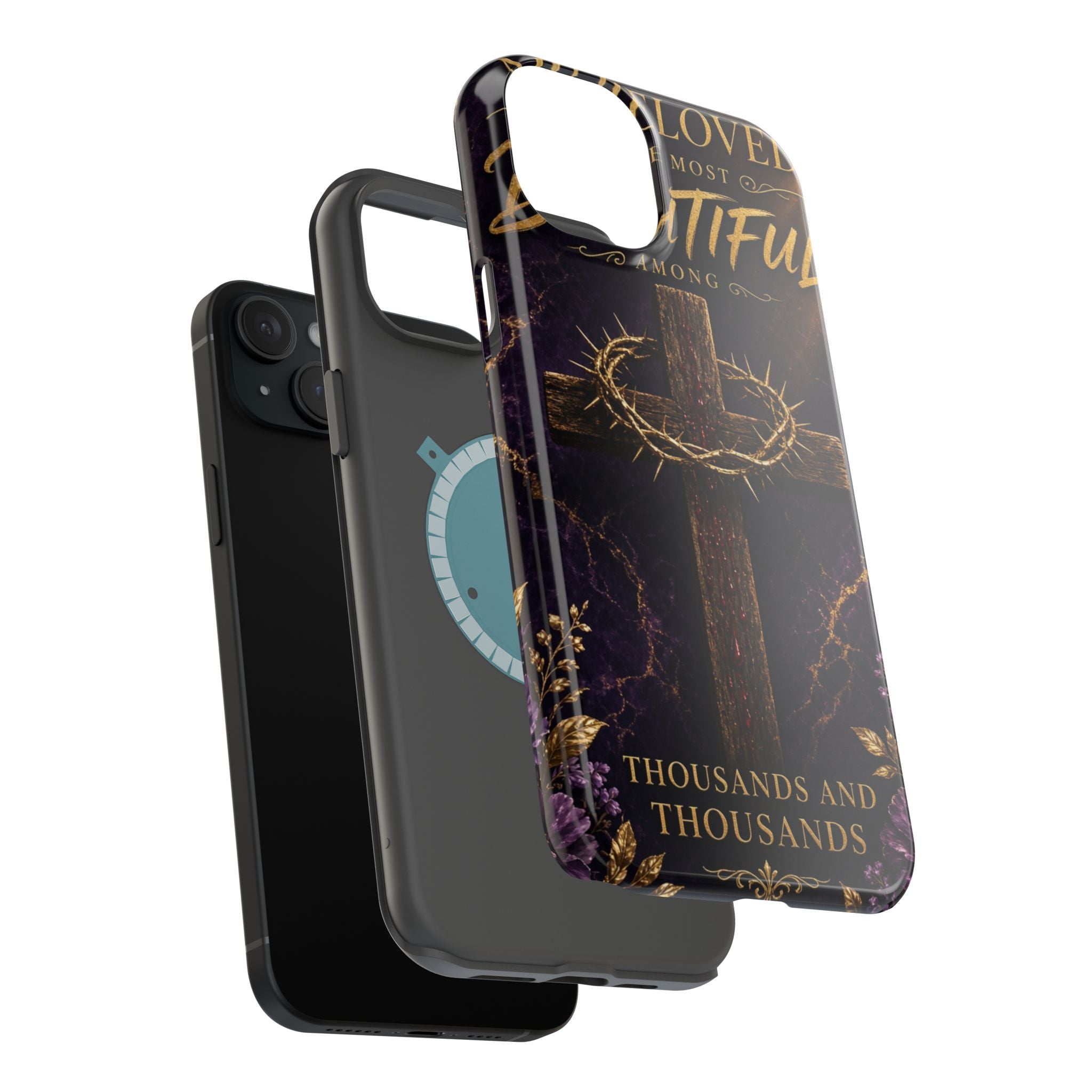 Christian Cross Magnetic Impact-Resistant Phone Case — "Beloved Most Beautiful" Scripture Design