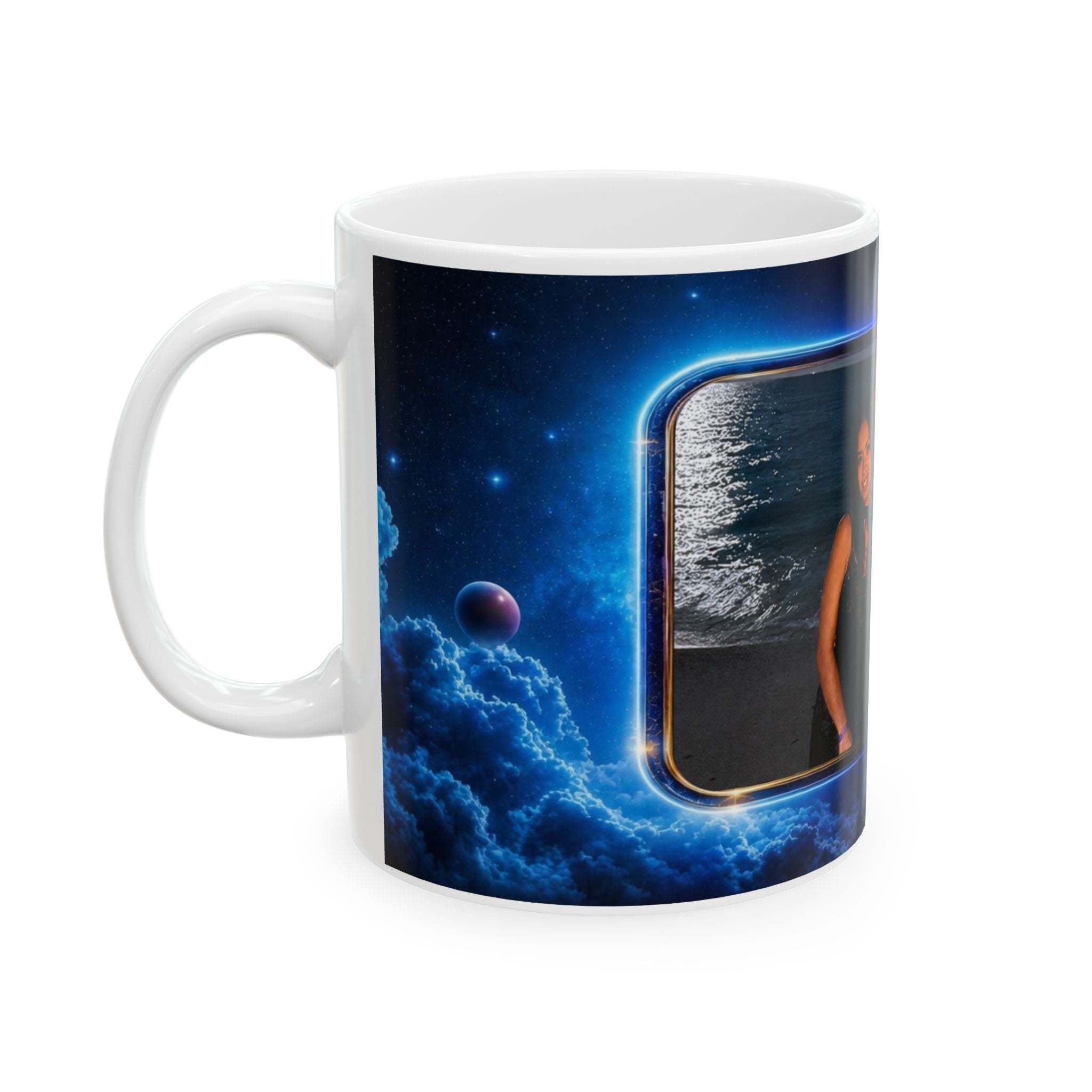 Neon Cloud Photo Mug | Ceramic Photo Frame Mug