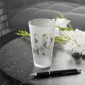 Vaso de Pinta Esmerilado 16oz - Frosted Glass Sleek Design, Vaso de Cerveza Mate, Cristalería Minimalista de Lujo