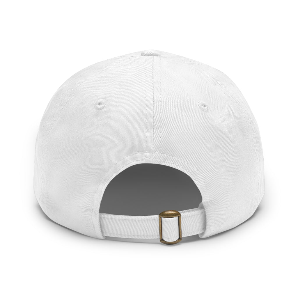 Dad Hat — Vintage Gold Crest Leather Patch Cap
