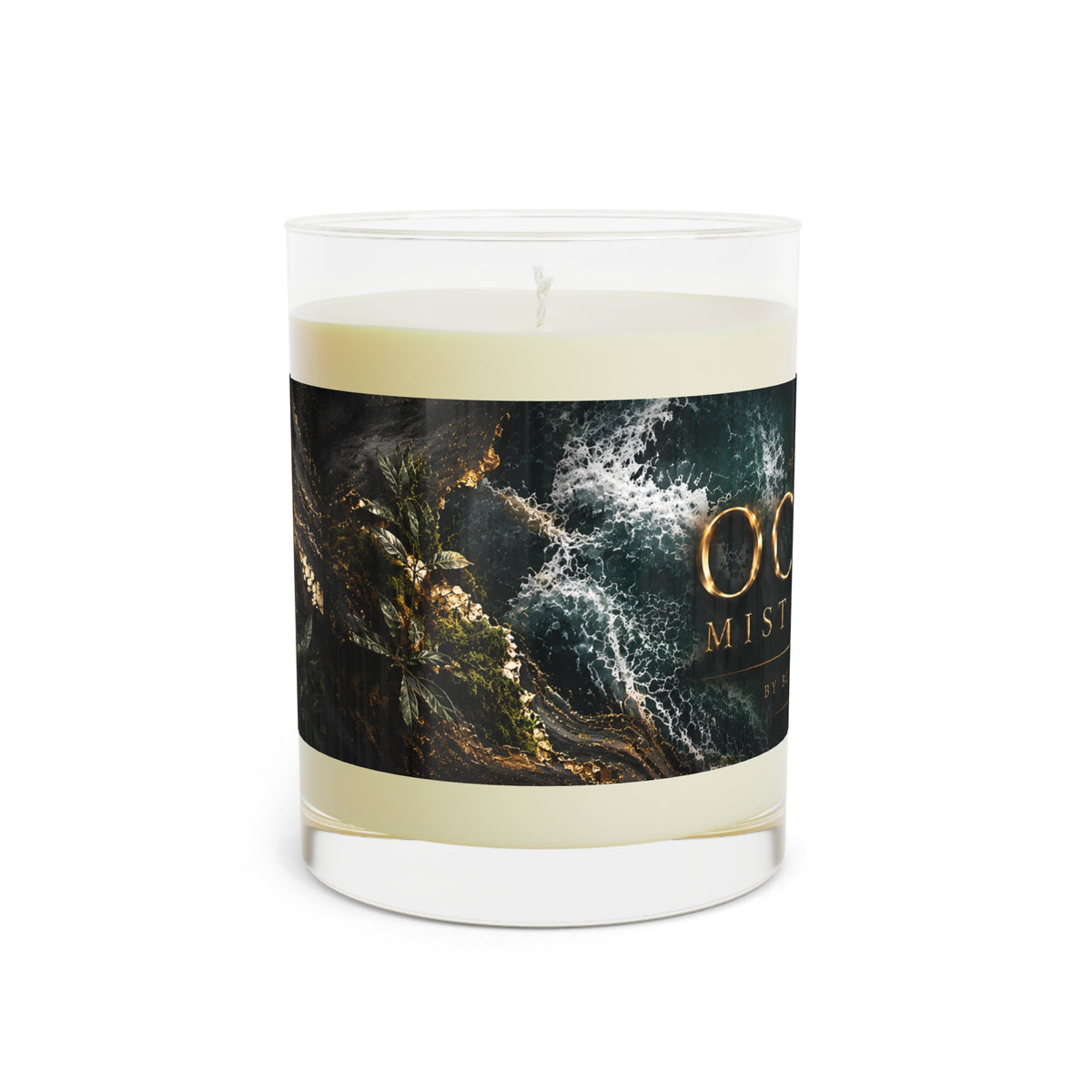 Ocean Mist & Moss 11oz Scented Candle — Coastal Glass Jar