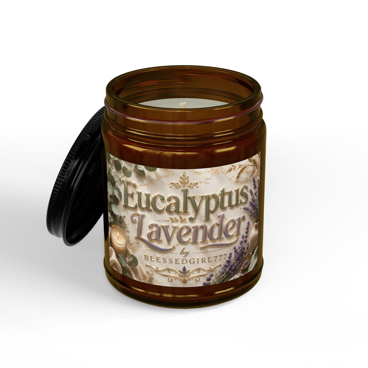Eucalyptus Lavender Soy Candle — Scented Jar Candle (4oz & 9oz)